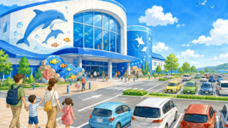 名古屋港水族館は何時に行く?お盆に行った我が家は9時ごろ到着で余裕あり